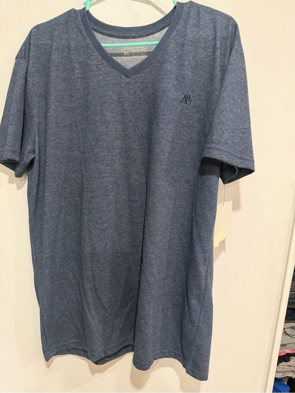 Aeropostale Men's Heather Indigo V-Neck Tee